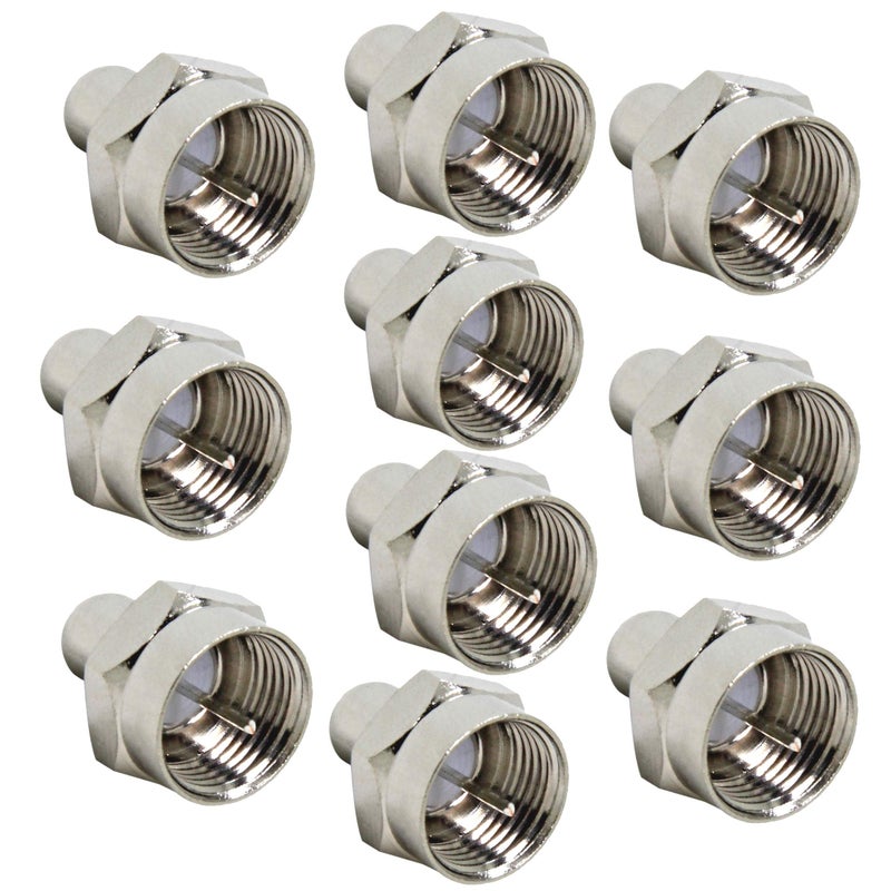 RFAdapter Coax Cap Cover, 75 Ohm Terminator, 10 Pack, Coax Terminator Caps for Ports on Splitter, AMP, Coaxial Cable, TV Antenna, Wall Plates, Booster - Image 1